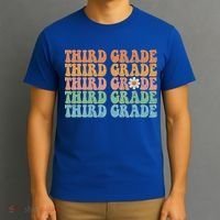 Third Grade Teacher Leopard Rainbow 3rd Grade Teacher Funny Meaningful Gift T-Shirt thumb 3