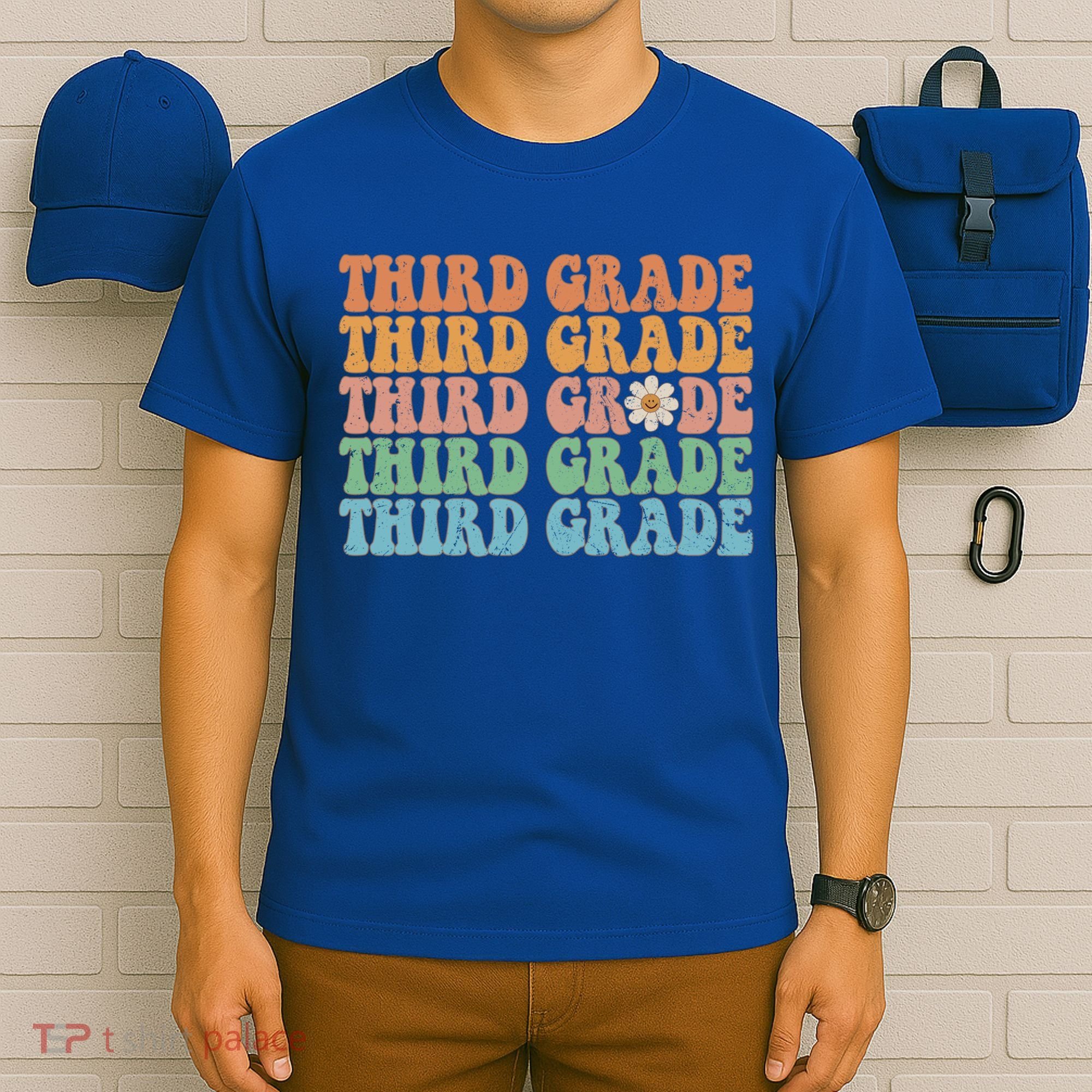 Third Grade Teacher Leopard Rainbow 3rd Grade Teacher Funny Meaningful Gift T-Shirt