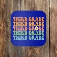 Third Grade Teacher Leopard Rainbow 3rd Grade Teacher Funny Meaningful Gift Coaster thumb 0