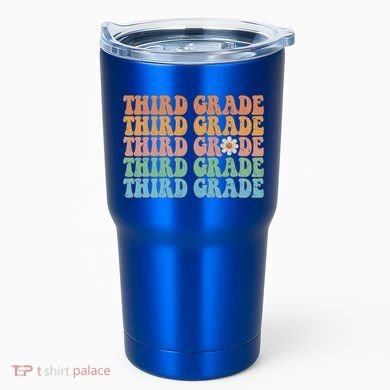 Third Grade Teacher Leopard Rainbow 3rd Grade Teacher Funny Meaningful Gift Tumbler