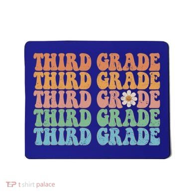 Third Grade Teacher Leopard Rainbow 3rd Grade Teacher Funny Meaningful Gift Mousepad
