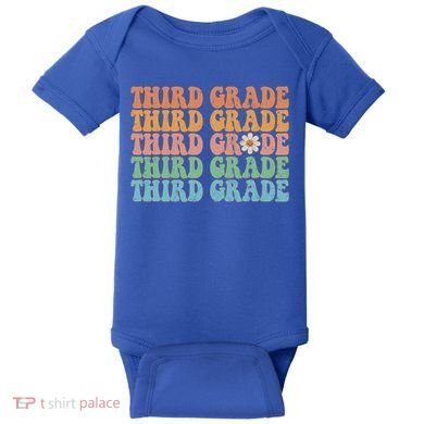 Third Grade Teacher Leopard Rainbow 3rd Grade Teacher Funny Meaningful Gift Baby Bodysuit