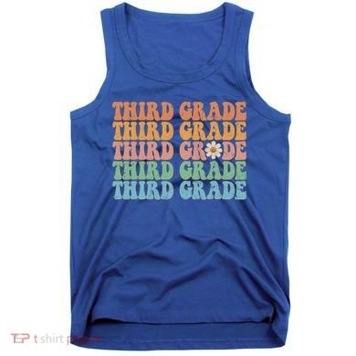 Third Grade Teacher Leopard Rainbow 3rd Grade Teacher Funny Meaningful Gift Tank Top