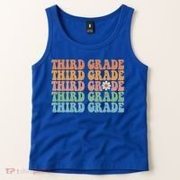 Third Grade Teacher Leopard Rainbow 3rd Grade Teacher Funny Meaningful Gift Tank Top thumb 2