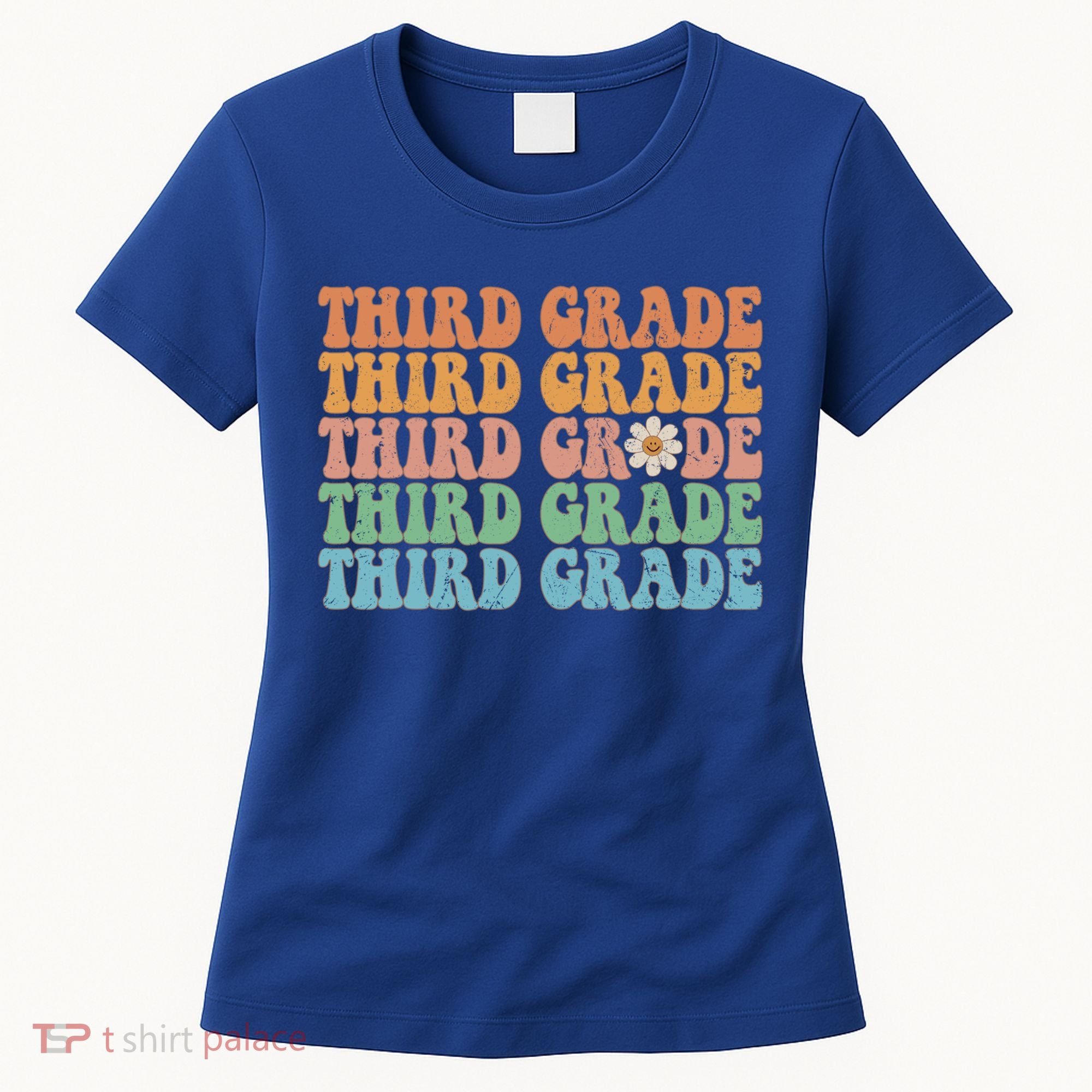 Third Grade Teacher Leopard Rainbow 3rd Grade Teacher Funny Meaningful Gift Women's T-Shirt