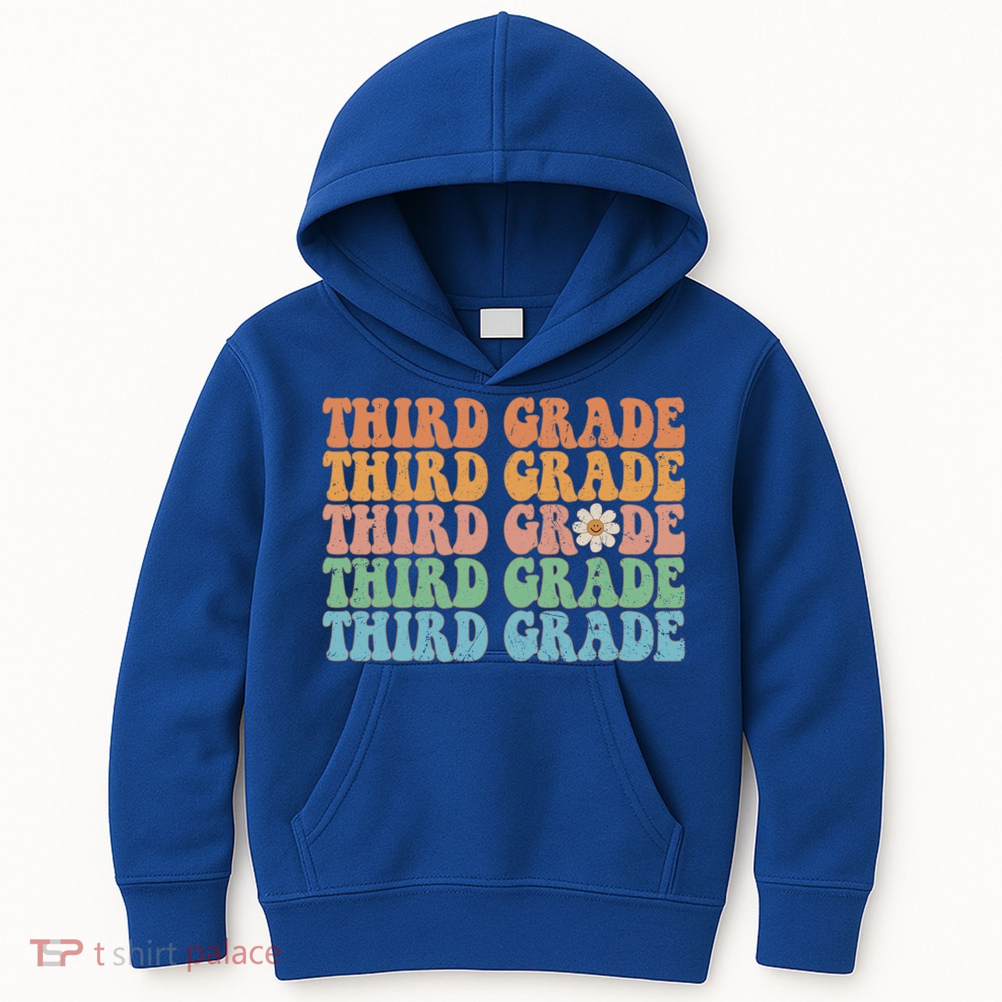 Third Grade Teacher Leopard Rainbow 3rd Grade Teacher Funny Meaningful Gift Kids Hoodie