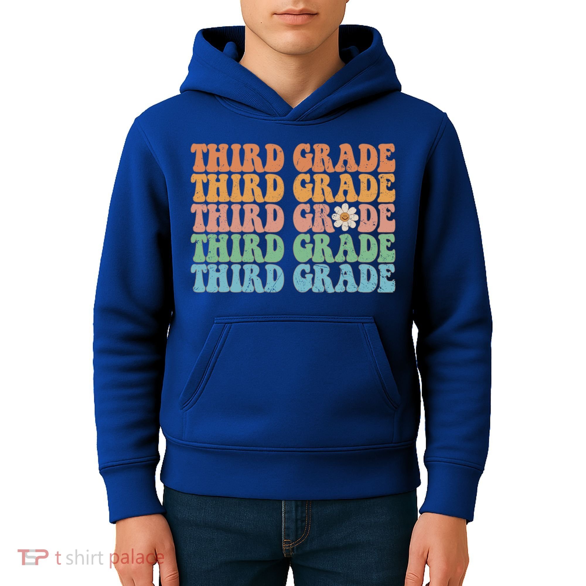 Third Grade Teacher Leopard Rainbow 3rd Grade Teacher Funny Meaningful Gift Kids Hoodie