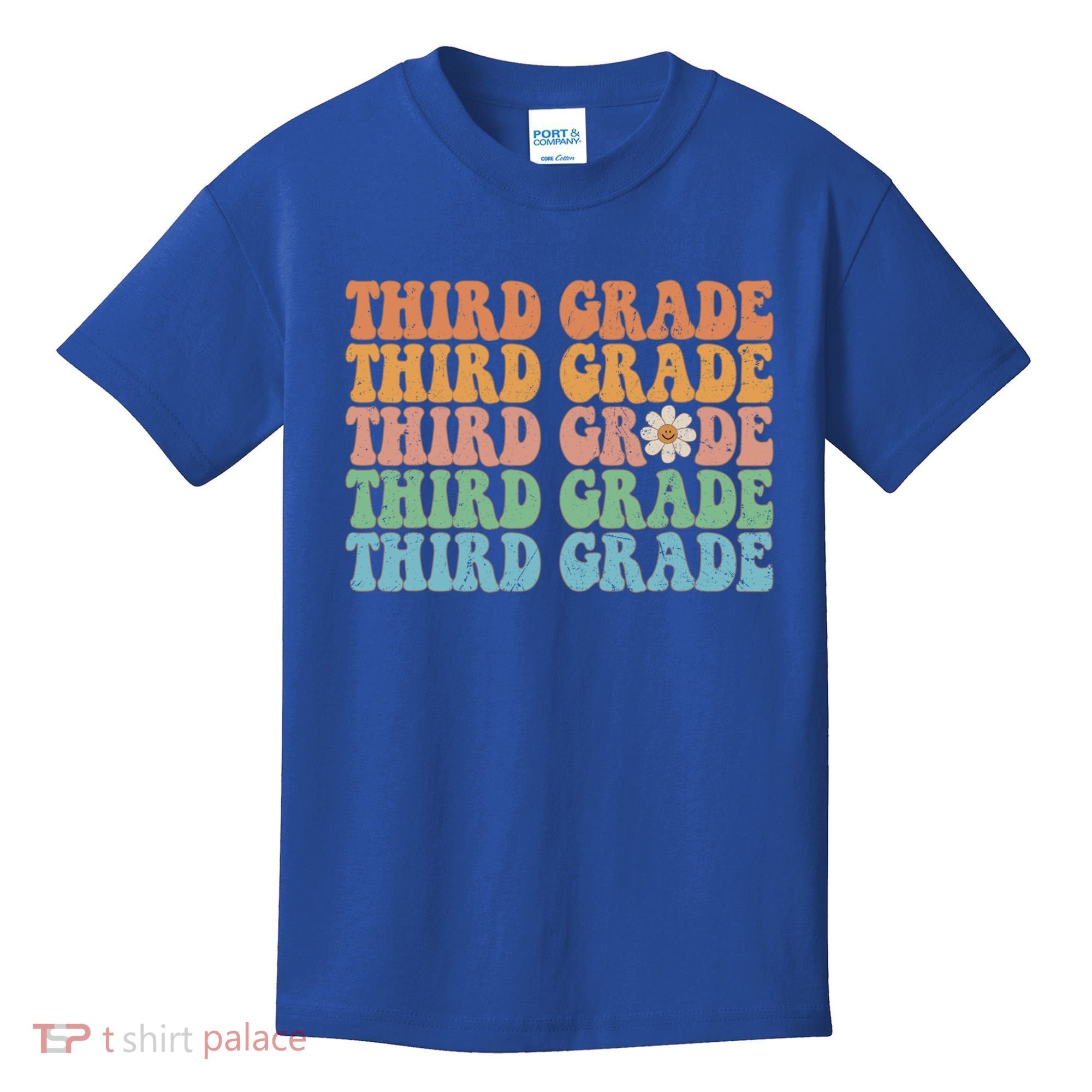 Third Grade Teacher Leopard Rainbow 3rd Grade Teacher Funny Meaningful Gift Kids T-Shirt