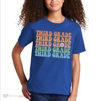 Third Grade Teacher Leopard Rainbow 3rd Grade Teacher Funny Meaningful Gift Kids T-Shirt thumb 2