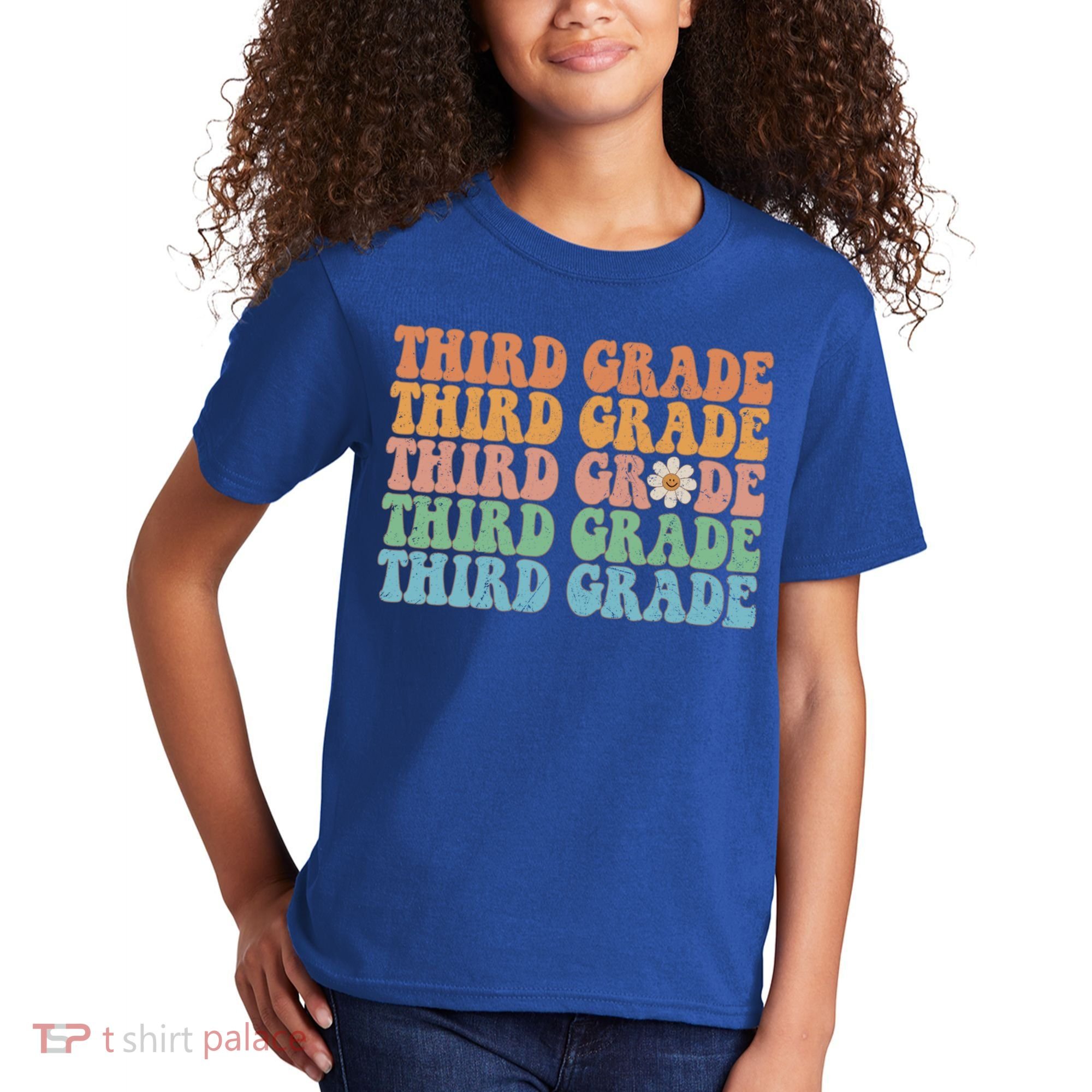 Third Grade Teacher Leopard Rainbow 3rd Grade Teacher Funny Meaningful Gift Kids T-Shirt