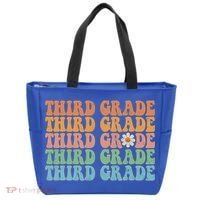 Third Grade Teacher Leopard Rainbow 3rd Grade Teacher Funny Meaningful Gift Tote Bag thumb 0