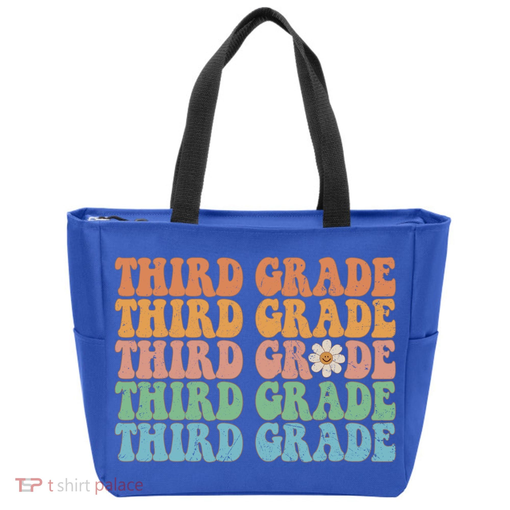 Third Grade Teacher Leopard Rainbow 3rd Grade Teacher Funny Meaningful Gift Tote Bag