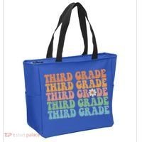 Third Grade Teacher Leopard Rainbow 3rd Grade Teacher Funny Meaningful Gift Tote Bag thumb 2