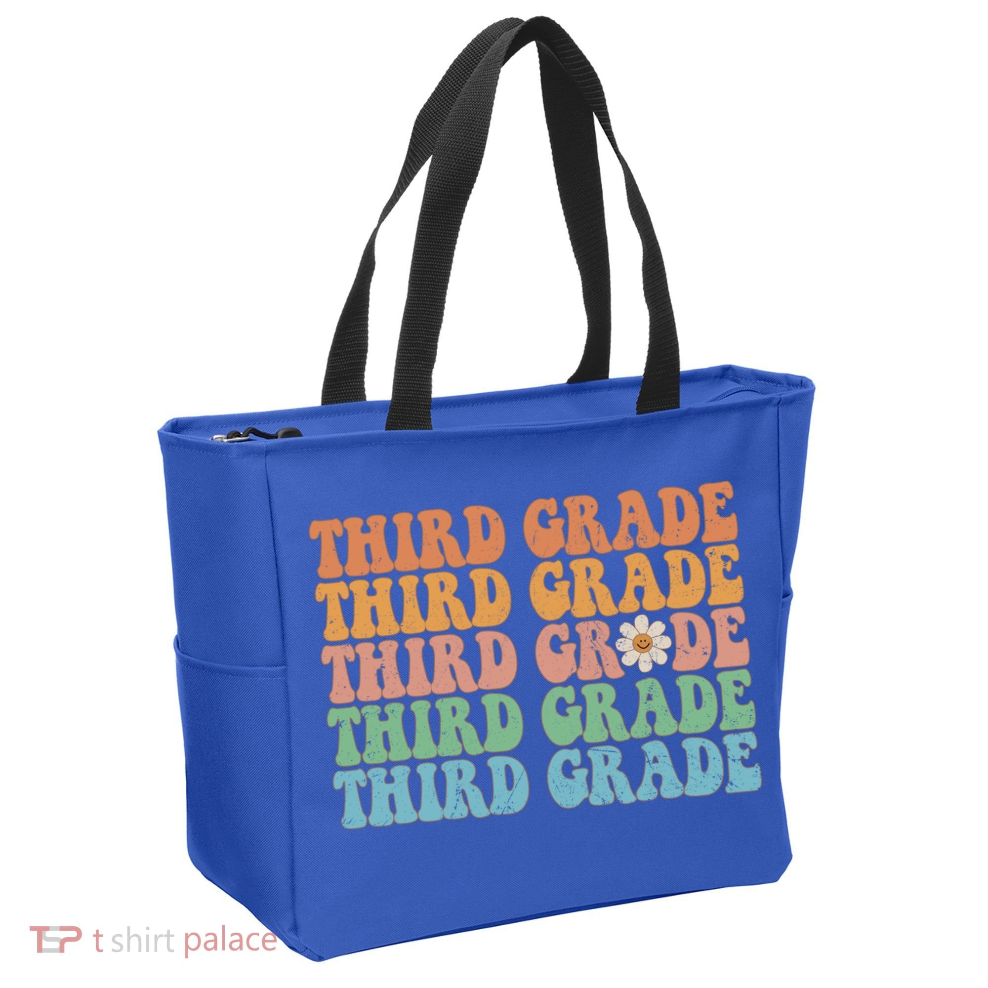 Third Grade Teacher Leopard Rainbow 3rd Grade Teacher Funny Meaningful Gift Tote Bag