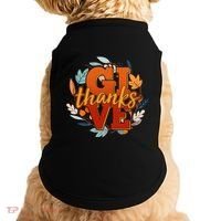 Thanksgiving Give Thanks Autumn Fall Wreath Doggie Tank thumb 0