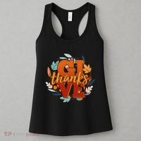 Thanksgiving Give Thanks Autumn Fall Wreath Women's Tank Top thumb 3