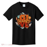 Thanksgiving Give Thanks Autumn Fall Wreath Kids T-Shirt thumb 0