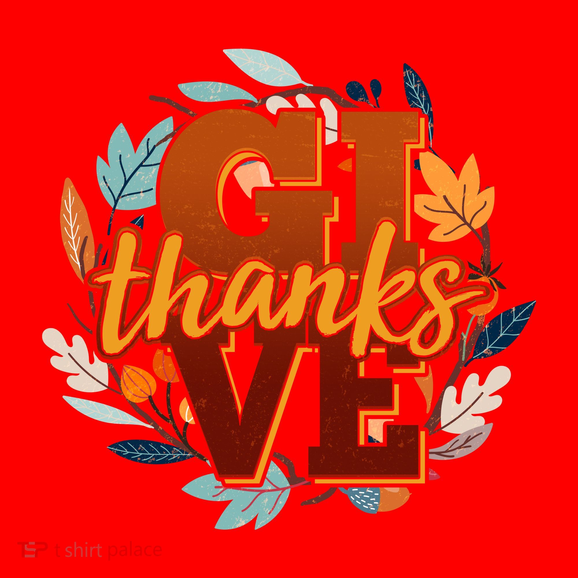 Thanksgiving Give Thanks Autumn Fall Wreath Santa Hat