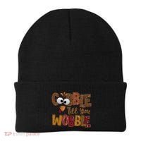 Thanskgiving Gobble Till You Wobble Turkey Face Beanie thumb 0