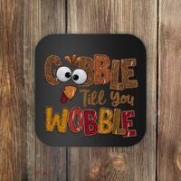 Thanskgiving Gobble Till You Wobble Turkey Face Coaster thumb 0