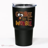 Thanskgiving Gobble Till You Wobble Turkey Face Tumbler thumb 0