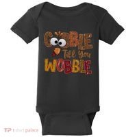 Thanskgiving Gobble Till You Wobble Turkey Face Baby Bodysuit thumb 0