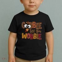 Thanskgiving Gobble Till You Wobble Turkey Face Toddler T-Shirt thumb 2