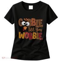 Thanskgiving Gobble Till You Wobble Turkey Face Women's T-Shirt thumb 0