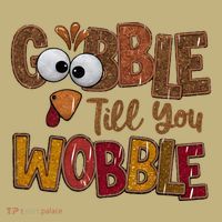 Thanskgiving Gobble Till You Wobble Turkey Face Sweatshirt thumb 2