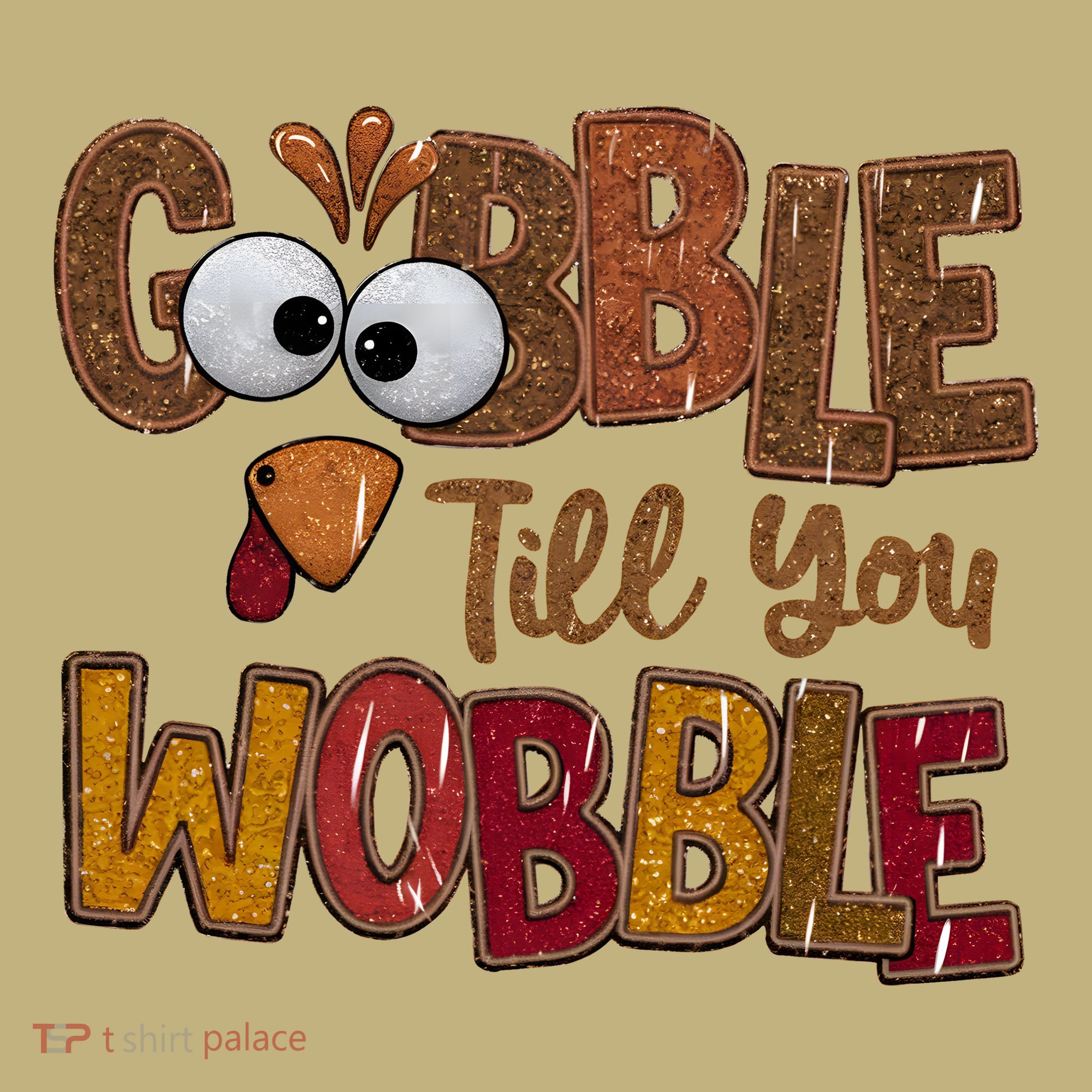 Thanskgiving Gobble Till You Wobble Turkey Face Mousepad