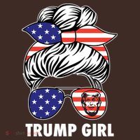 Trump Girl USA American Flag Sunglasses Bandana T-Shirt thumb 7