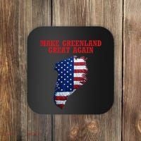 Trump Greenland Usa Flag Make Greenland Great Again Map Coaster thumb 0