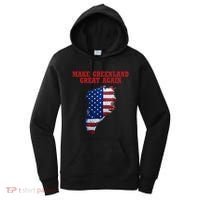 Trump Greenland Usa Flag Make Greenland Great Again Map Women's Hoodie thumb 0