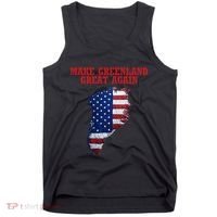 Trump Greenland Usa Flag Make Greenland Great Again Map Tank Top thumb 0