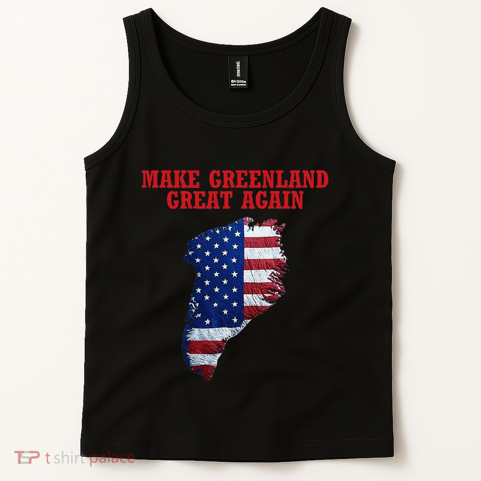 Trump Greenland Usa Flag Make Greenland Great Again Map Tank Top