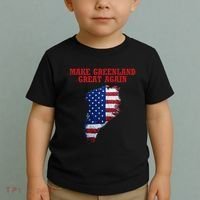 Trump Greenland Usa Flag Make Greenland Great Again Map Toddler T-Shirt thumb 2