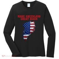 Trump Greenland Usa Flag Make Greenland Great Again Map Women's Long Sleeve Shirt thumb 0