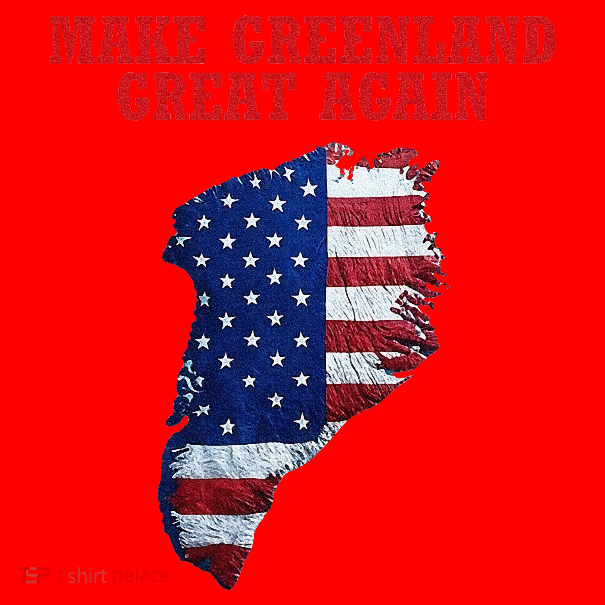 Trump Greenland Usa Flag Make Greenland Great Again Map Santa Hat