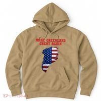 Trump Greenland Usa Flag Make Greenland Great Again Map Hoodie thumb 0