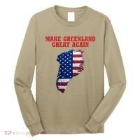 Trump Greenland Usa Flag Make Greenland Great Again Map Long Sleeve Shirt thumb 0