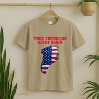 Trump Greenland Usa Flag Make Greenland Great Again Map T-Shirt thumb 2