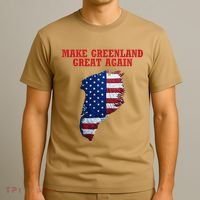 Trump Greenland Usa Flag Make Greenland Great Again Map T-Shirt thumb 3
