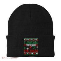 Tumbling Gymnastics Ugly Christmas Party Cool Gift Beanie thumb 0