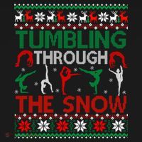 Tumbling Gymnastics Ugly Christmas Party Cool Gift Women's Hoodie thumb 2