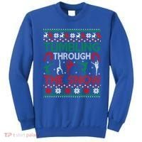 Tumbling Gymnastics Ugly Christmas Party Cool Gift Sweatshirt thumb 0