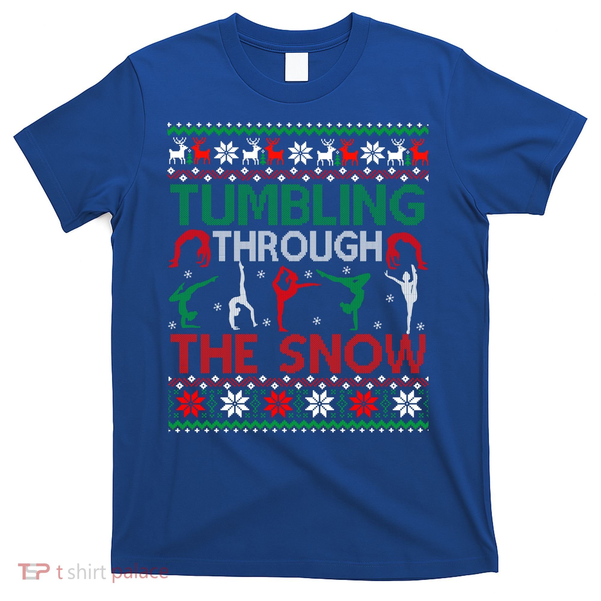 Tumbling Gymnastics Ugly Christmas Party Cool Gift T-Shirt