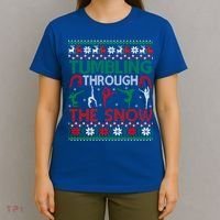 Tumbling Gymnastics Ugly Christmas Party Cool Gift T-Shirt thumb 4