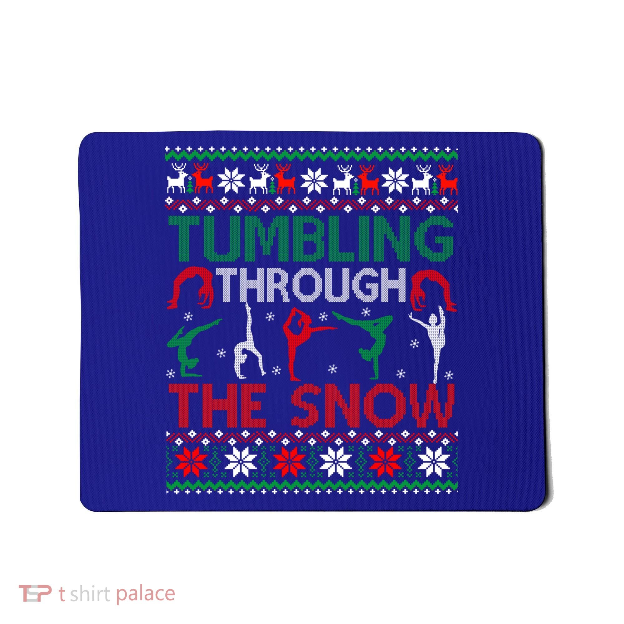 Tumbling Gymnastics Ugly Christmas Party Cool Gift Mousepad