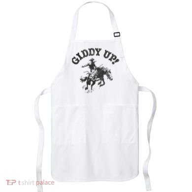 Trendy Giddy Up Classic Rodeo Black & White Apron