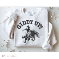 Trendy Giddy Up Classic Rodeo Black & White Sweatshirt thumb 2